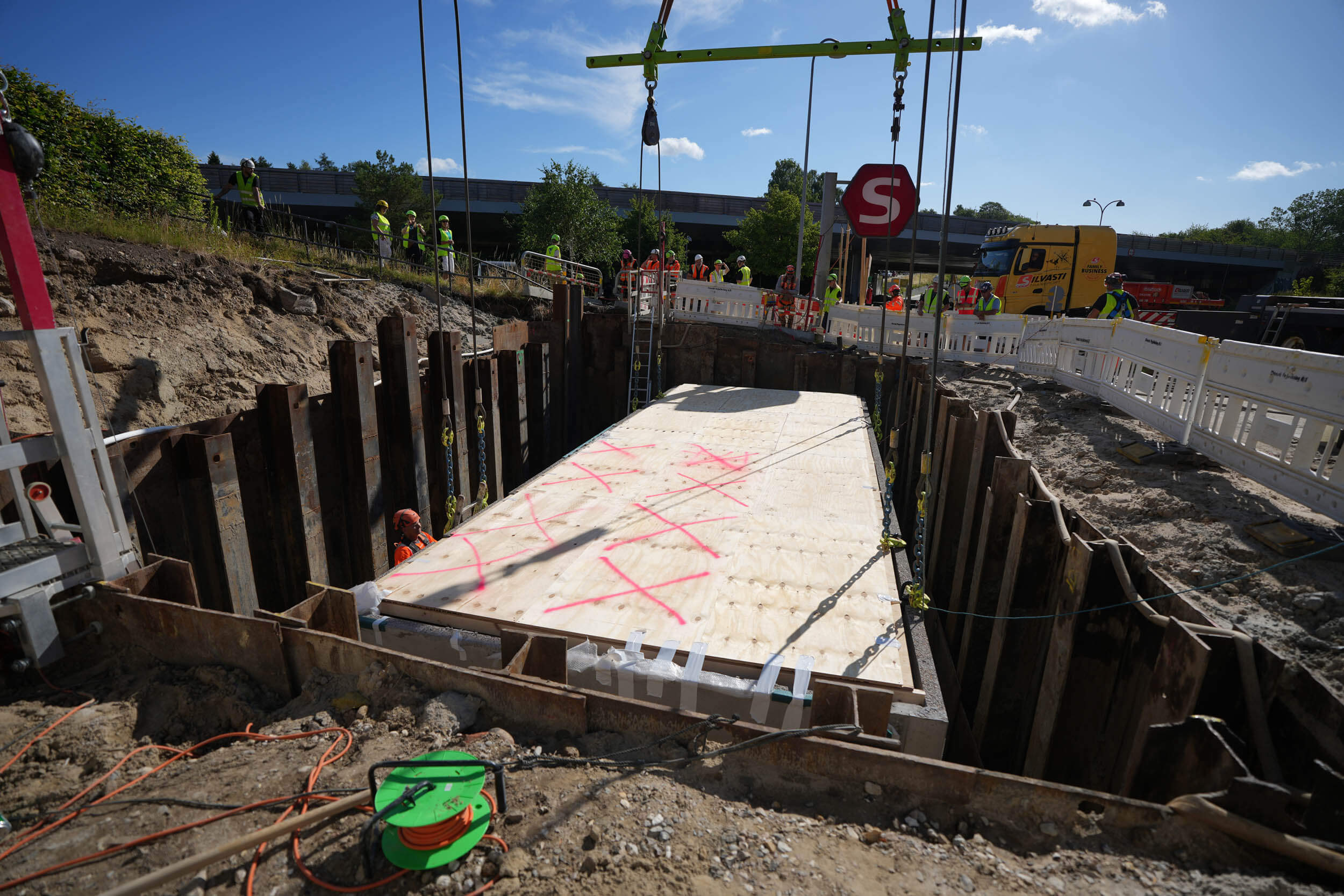Veksler nedsænket under jorden i Gladsaxe ved Skovbrynet station