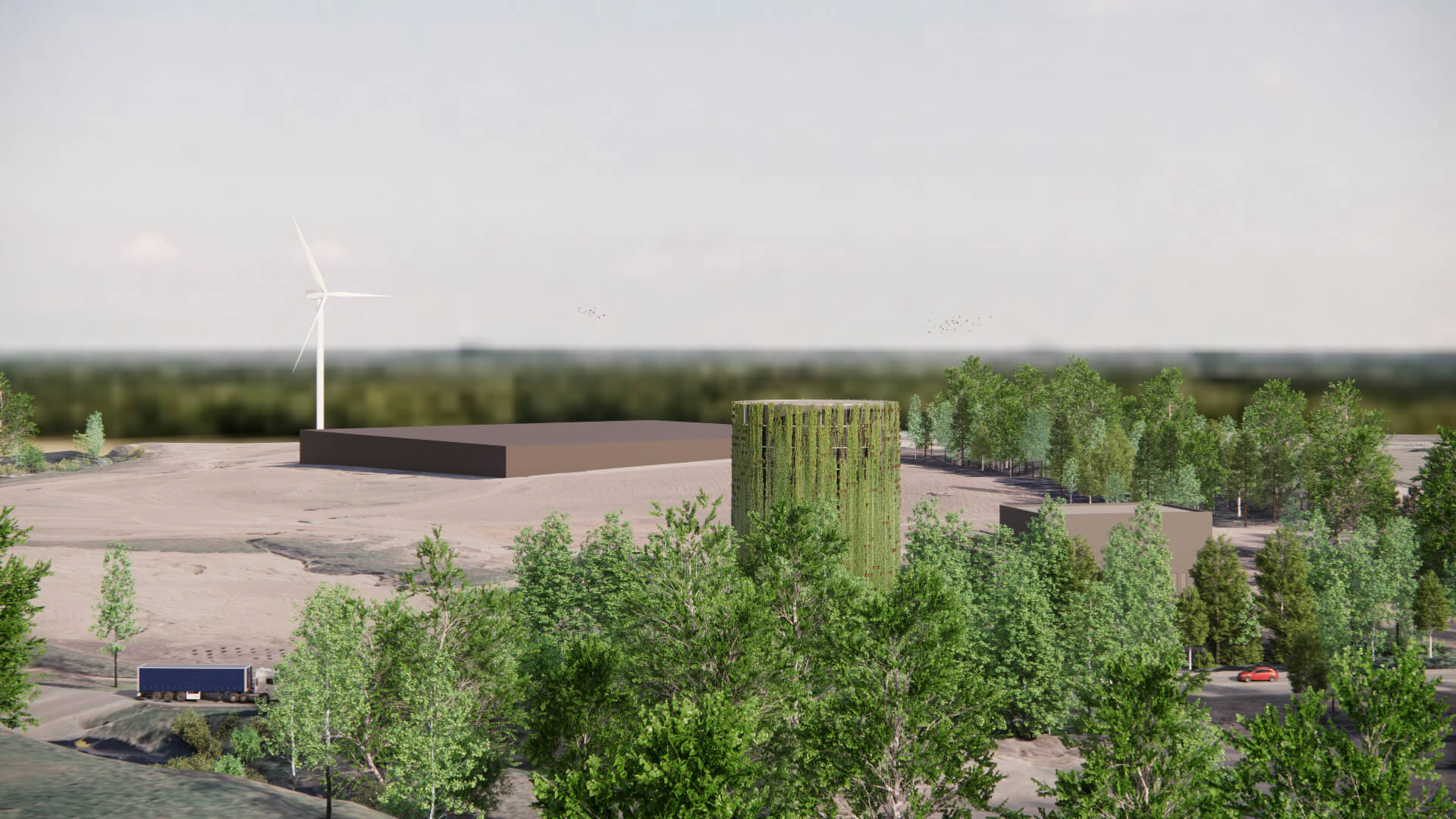 Frederikssund Energicentral i Fugleperspektiv