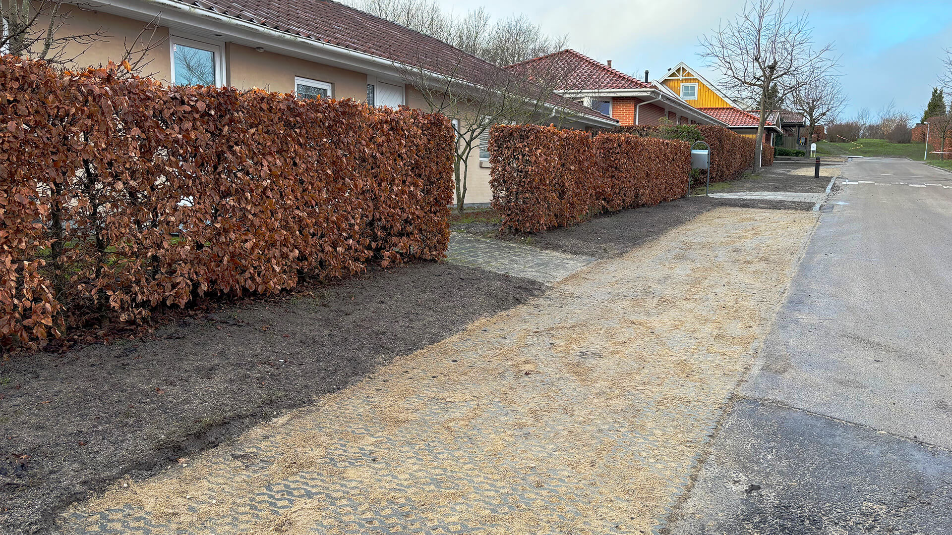 Reetableret Fortov Forhave Færdig Installation Efterår